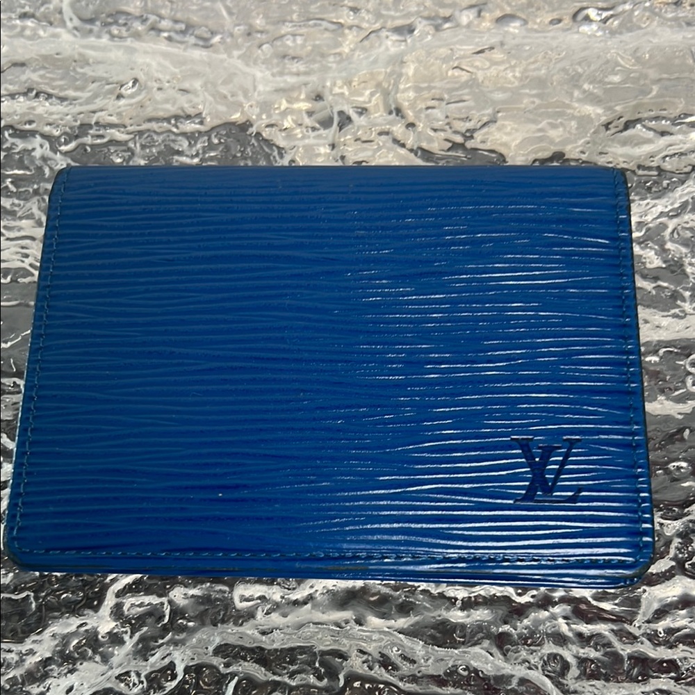 Louis Vuitton Epi Leather Blue Card Holder